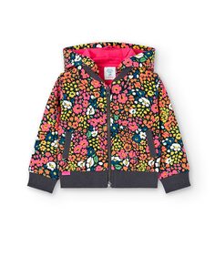 Куртка для девочки с капюшоном и цветочным принтом Boboli, мультиколор