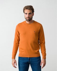 Мужской оранжевый свитер с круглым вырезом Etiem, оранжевый