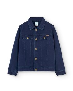 Джинсовая куртка для девочки на пуговицах Boboli, синий