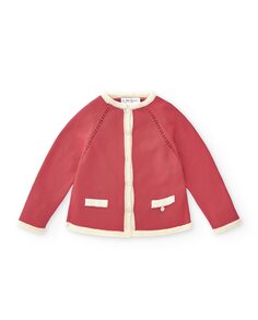 Куртка для девочки с коралловыми карманами Pili Carrera, коралловый