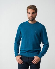 Мужской синий свитер с круглым вырезом Etiem, синий