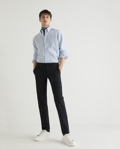 Узкие синие мужские брюки чинос Florentino, темно-синий