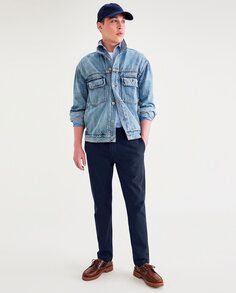 Мужские брюки-чиносы 360 Flex, приталенный крой, повседневный стиль Dockers, темно-синий