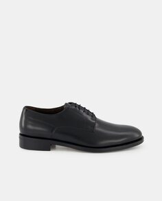 Мужские кожаные туфли на шнуровке с гладким верхом Emidio Tucci, черный