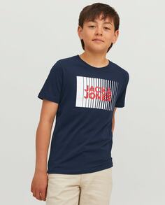 Футболка для мальчика с коротким рукавом Jack &amp; Jones, темно-синий