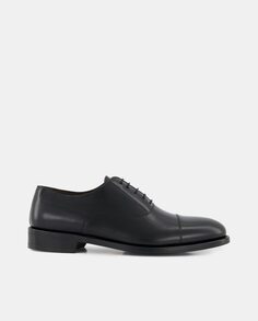 Мужские кожаные туфли на шнуровке с прямым носком Emidio Tucci, черный