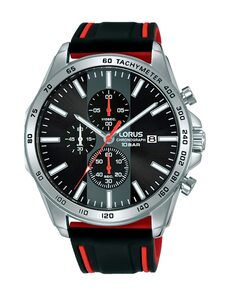 Мужские силиконовые часы Sport man RM345GX9 с черным ремешком Lorus, черный