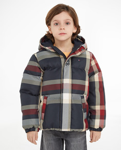 Короткое пальто для мальчика с капюшоном Tommy Hilfiger, мультиколор