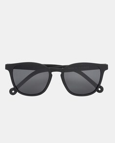 Квадратные солнцезащитные очки из черной переработанной резины Parafina, черный
