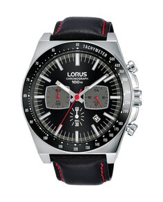 Мужские часы Sport man RT359GX9 из кожи с черным ремешком Lorus, черный