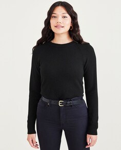 Женский шерстяной свитер с круглым вырезом Dockers, черный