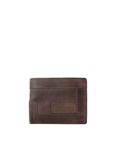Мужской кошелек из коричневой кожи Stamp, темно коричневый