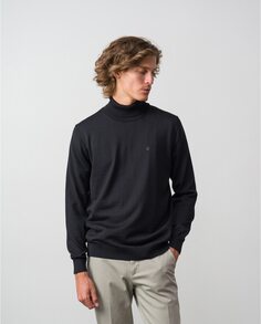 Мужской черный свитер с высоким воротником Etiem, черный