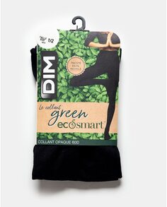 Зеленые непрозрачные колготки Ecosmart из переработанного полиамида плотностью 60 ден Dim, черный