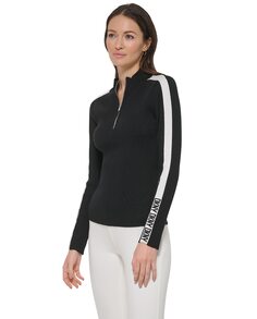 Женский приталенный свитер с круглым вырезом DKNY, мультиколор
