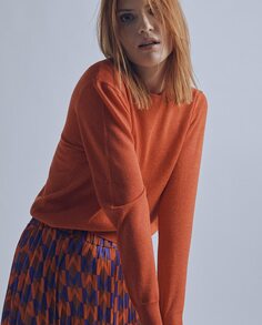 Женский свитер с длинными рукавами и круглым вырезом Lola Casademunt, оранжевый