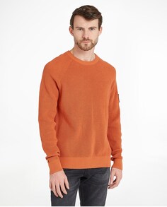 Мужской свитер с круглым вырезом Calvin Klein Jeans, оранжевый