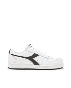 Контрастные черно-белые кожаные кроссовки унисекс Diadora Sportswear, белый