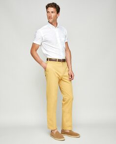 Обычные желтые мужские брюки чинос Mirto, горчичный