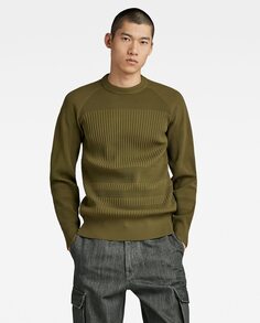Мужской свитер Essential с круглым вырезом G-Star Raw, зеленый