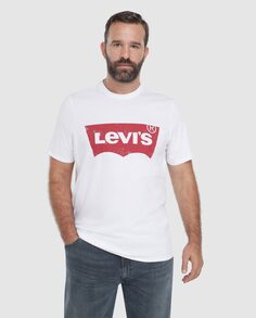 Мужская белая футболка с короткими рукавами больших размеров Levi&apos;s, белый Levis