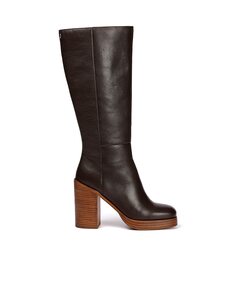 Женские кожаные ботинки на платформе Gioseppo, коричневый