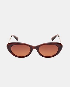 Женские солнцезащитные очки «кошачий глаз» коричневого цвета MAX&amp;Co., коричневый