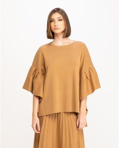 Женский свитер оверсайз в стиле пончо Niza, светло-коричневый