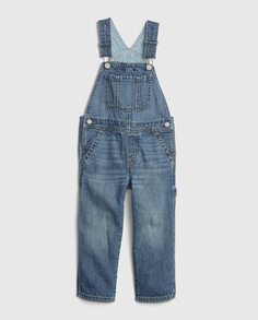 Детский джинсовый комбинезон с карманами Gap, синий