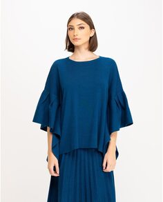 Женский свитер оверсайз в стиле пончо Niza, темно-синий