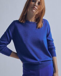 Женский свитер с длинными рукавами и круглым вырезом Lola Casademunt, синий