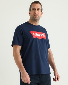 Мужская темно-синяя футболка с короткими рукавами больших размеров Levi&apos;s, индиго Levis