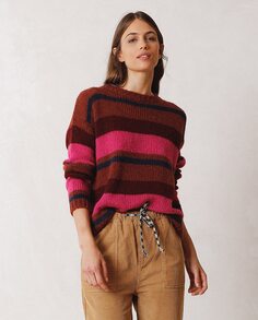 Женский свитер с V-образным вырезом и короткими рукавами Indi &amp; Cold, фуксия