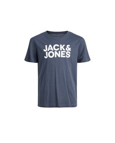 Футболка с логотипом для мальчика с короткими рукавами Jack &amp; Jones, синий