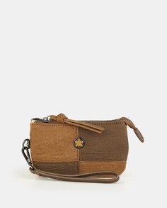 Коричневая сумочка в стиле пэчворк на молнии Caminatta, коричневый