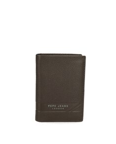Мужской вертикальный кожаный кошелек Basingstoke с коричневым портмоне для монет Pepe Jeans, коричневый