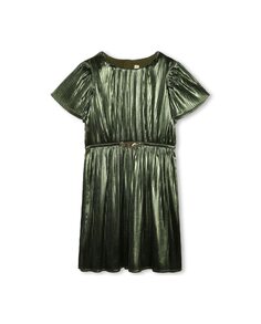 Плиссированное платье для девочек с короткими рукавами Michael Kors