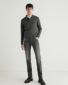 Узкие серые мужские джинсы Florentino, темно-серый