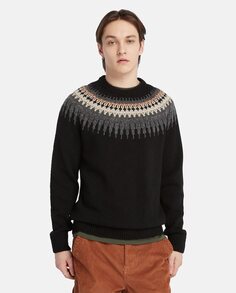 Мужской черный свитер с круглым вырезом Timberland, черный