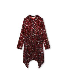 Платье для девочки с принтом асимметричной длины Michael Kors, красный