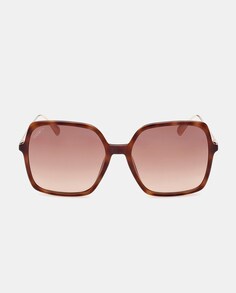 Крупные квадратные солнцезащитные очки цвета гаваны MAX&amp;Co., темно коричневый