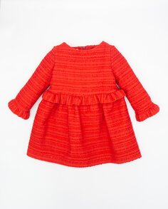 Платье для девочки красного цвета с рюшами Fina Ejerique, красный