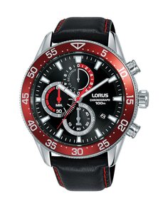 Мужские часы Sport man RM345FX9 из кожи с черным ремешком Lorus, черный
