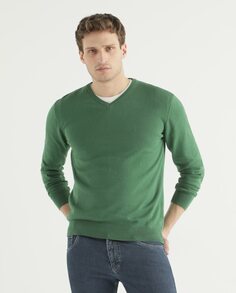 Зеленый тонкий мужской свитер Florentino, зеленый