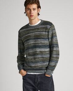 Разноцветный мужской свитер с круглым вырезом Pepe Jeans, мультиколор
