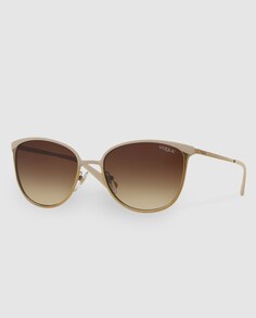 Солнцезащитные очки VO4002S с бежево-золотым металликом Vogue, золотой