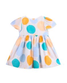 Платье для девочки с короткими рукавами и разноцветным принтом KNOT, мультиколор