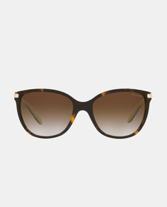 Солнцезащитные очки «кошачий глаз» из коричневого ацетата Ralph by Ralph Lauren, коричневый