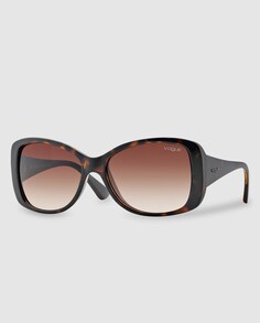 Матовые коричневые солнцезащитные очки с градиентными линзами Vogue, коричневый