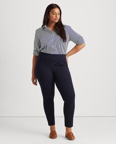 Женские узкие брюки больших размеров Lauren Ralph Lauren, темно-синий